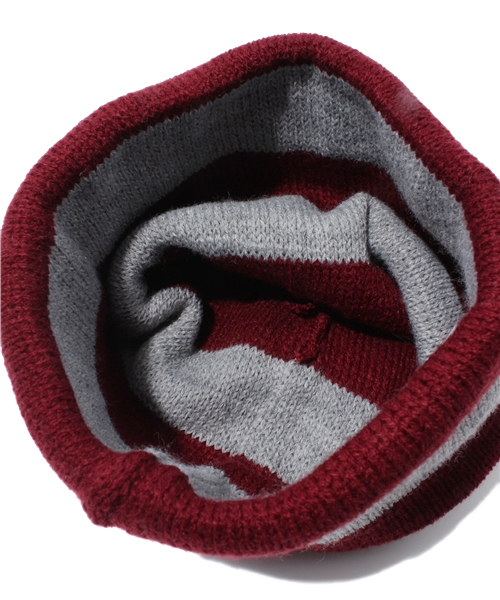 BEAMS BOY(ビームスボーイ)の「◎ARTEX / BORDER BEANIE(ニットキャップ/ビーニー・レディース・ワイン/ダークグリーン/ネイビー・ONE SIZE)」の6枚目の写真