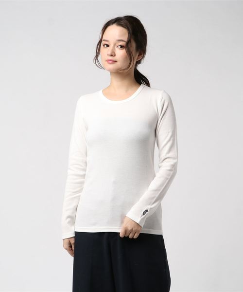 THE MORNING AFTER（ザ モーニング アフター）の「30/-ストレッチフライスロンT / アンダーウェア（Tシャツ/カットソー・レディース・ブラック/ネイビー/レッド/オフホワイト/ブルー/グリーン/杢グレー・FREE）」の2枚目の写真