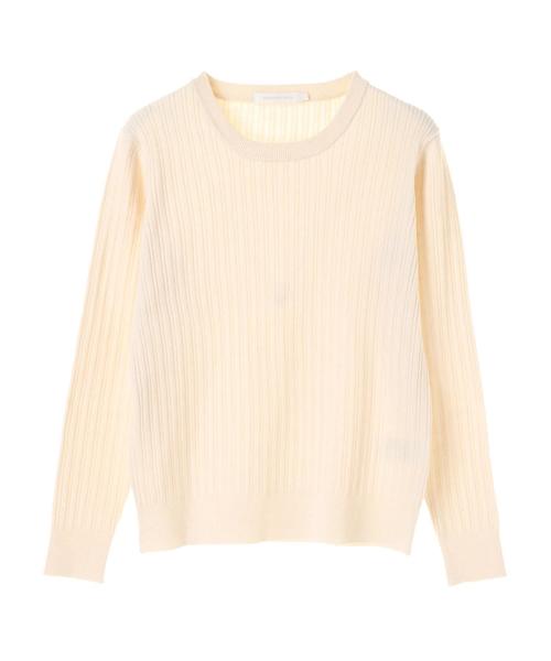 AMERICAN HOLIC（アメリカンホリック）の「変形リブクルーネックプルオーバー　＊（ニット/セーター・レディース・チャコールグレー/ブラック/ベージュ/アイボリー/杢グレー/その他7/グレー系その他4/ピンク系その他2・M/L）」の11枚目の写真