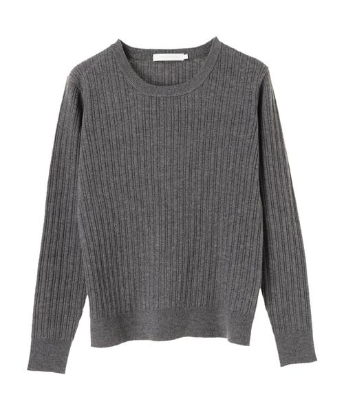 AMERICAN HOLIC（アメリカンホリック）の「変形リブクルーネックプルオーバー　＊（ニット/セーター・レディース・チャコールグレー/ブラック/ベージュ/アイボリー/杢グレー/その他7/グレー系その他4/ピンク系その他2・M/L）」の19枚目の写真