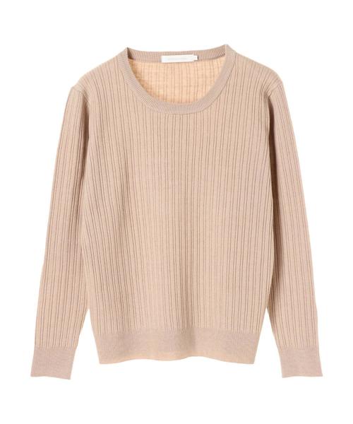 AMERICAN HOLIC（アメリカンホリック）の「変形リブクルーネックプルオーバー　＊（ニット/セーター・レディース・チャコールグレー/ブラック/ベージュ/アイボリー/杢グレー/その他7/グレー系その他4/ピンク系その他2・M/L）」の15枚目の写真