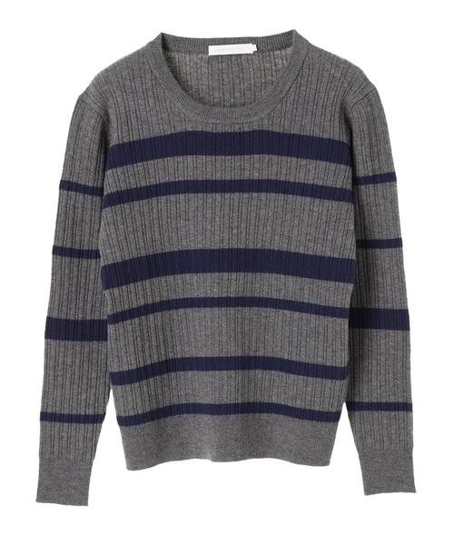 AMERICAN HOLIC（アメリカンホリック）の「変形リブクルーネックプルオーバー　＊（ニット/セーター・レディース・チャコールグレー/ブラック/ベージュ/アイボリー/杢グレー/その他7/グレー系その他4/ピンク系その他2・M/L）」の18枚目の写真