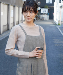 AMERICAN HOLIC | 変形リブクル-ネックプルオ-バ-(ニット/セーター)