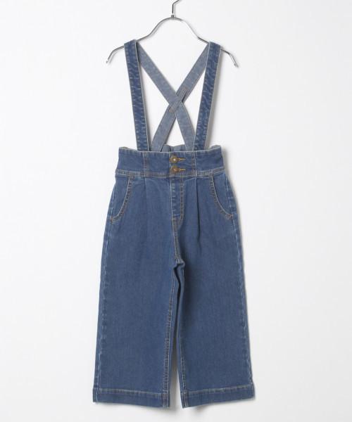GLOBAL WORK(グローバルワーク)の「【キッズ】サスツキデニムワイドパンツ/817450(その他パンツ・キッズ・ネイビー/ブルー・SMALL/MEDIUM/LARGE/X-LARGE/XX-LARGE)」の1枚目の写真