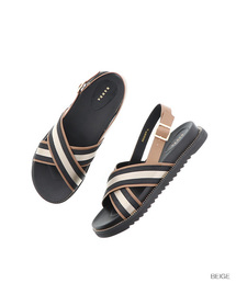 RANDA | クロスベルトフットベッドサンダル(サンダル)