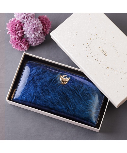 Clelia(クレリア)の「エナメルラメ加工カードケース付きラウンドファスナー長財布(財布・レディース・ブルー/グリーン・ONE SIZE)」の9枚目の写真