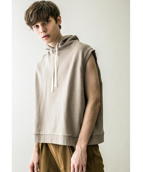 MONKEY TIME(モンキータイム)の「<monkey time> URK CROPPED PO HOODIE/パーカー(ベスト・メンズ・ブラック/ベージュ・M/L)」の8枚目の写真