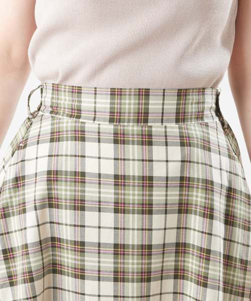 natural couture（ナチュラルクチュール）の「カラーチェックフレアスカート（スカート・レディース・グリーン/ミント/サックスブルー・FREE）」の22枚目の写真