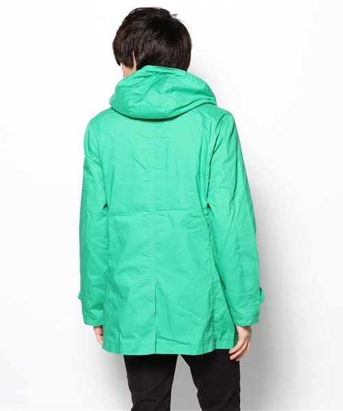 coen（コーエン）の「フーデットステンカラーコート（ステンカラーコート・メンズ・ダークグリーン/コバルトブルー・MEDIUM/LARGE/SMALL/X-LARGE）」の5枚目の写真