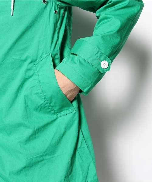 coen（コーエン）の「フーデットステンカラーコート（ステンカラーコート・メンズ・ダークグリーン/コバルトブルー・MEDIUM/LARGE/SMALL/X-LARGE）」の8枚目の写真