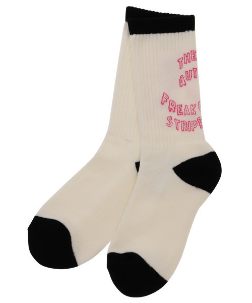Candy Stripper（キャンディストリッパー）の「FREAK OUT RIB ソックス（ソックス/靴下・レディース・ブラック/オフホワイト/グリーン/ラベンダー・FREE）」の2枚目の写真