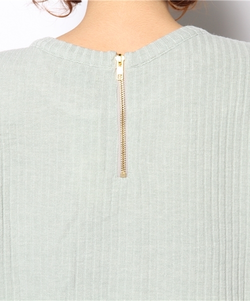 mystic（ミスティック）の「リブ裏毛ドッキングワンピース（ワンピース・レディース・ネイビー/オフホワイト/ミント/ベージュ・ﾌﾘ-）」の22枚目の写真