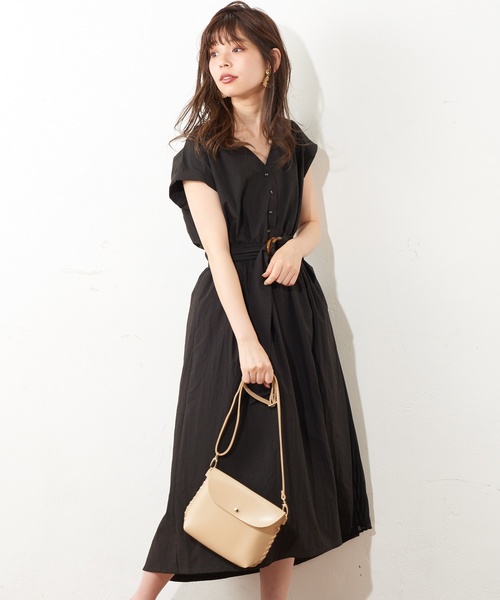 natural couture（ナチュラルクチュール）の「お上品サイドプリーツワンピース（ワンピース・レディース・ブラック/ベージュ/ブルー系その他/ライトパープル/イエロー系その他・FREE）」の18枚目の写真