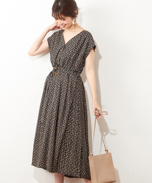 natural couture（ナチュラルクチュール）の「お上品サイドプリーツワンピース（ワンピース・レディース・ブラック/ベージュ/ブルー系その他/ライトパープル/イエロー系その他・FREE）」の11枚目の写真