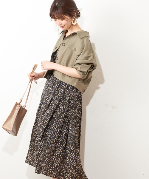 natural couture（ナチュラルクチュール）の「お上品サイドプリーツワンピース（ワンピース・レディース・ブラック/ベージュ/ブルー系その他/ライトパープル/イエロー系その他・FREE）」の15枚目の写真