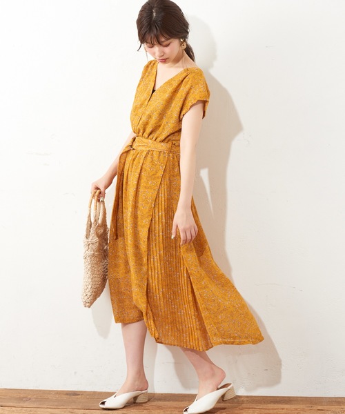 natural couture（ナチュラルクチュール）の「お上品サイドプリーツワンピース（ワンピース・レディース・ブラック/ベージュ/ブルー系その他/ライトパープル/イエロー系その他・FREE）」の16枚目の写真