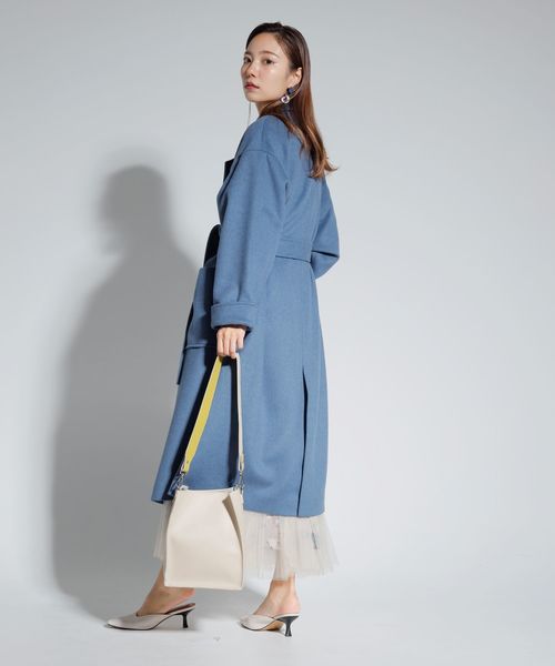 LADYMADE（レディメイド）の「2WAYバイカラーレザーショルダーバッグ（ショルダーバッグ・レディース・ブラック/パープル/アイボリー・FREE）」の11枚目の写真