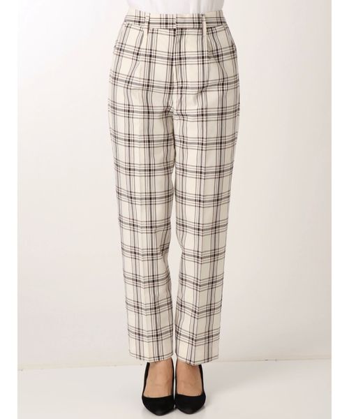 Ungrid(アングリッド)の「チェックテーパードパンツ(その他パンツ・レディース・アイボリー/モカ・SMALL/MEDIUM)」の10枚目の写真