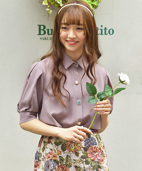 PairPair（ペアペア）の「チェック柄＆無地イロイロボタンシャツブラウス（シャツ/ブラウス・レディース・ライトグレー/ブラック/ベージュ/アイボリー/モカ・FREE）」の4枚目の写真