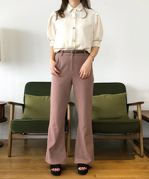 PairPair（ペアペア）の「チェック柄＆無地イロイロボタンシャツブラウス（シャツ/ブラウス・レディース・ライトグレー/ブラック/ベージュ/アイボリー/モカ・FREE）」の12枚目の写真