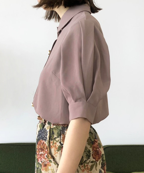 PairPair（ペアペア）の「チェック柄＆無地イロイロボタンシャツブラウス（シャツ/ブラウス・レディース・ライトグレー/ブラック/ベージュ/アイボリー/モカ・FREE）」の16枚目の写真