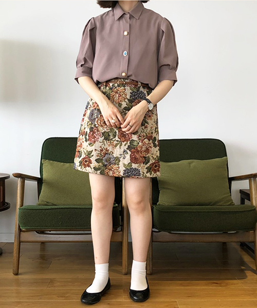 PairPair（ペアペア）の「チェック柄＆無地イロイロボタンシャツブラウス（シャツ/ブラウス・レディース・ライトグレー/ブラック/ベージュ/アイボリー/モカ・FREE）」の18枚目の写真