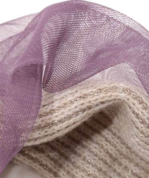 チチカカ（チチカカ）の「ニット＆チュールヘアバンド（ヘアバンド・レディース・ベージュ/グレー・FREE）」の8枚目の写真