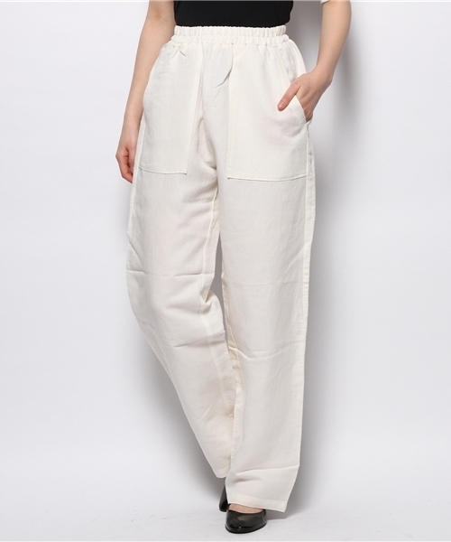 Kastane(カスタネ)の「【Kastane】綿麻イージーパンツ(その他パンツ・レディース・オフホワイト/ネイビー・FREE)」の10枚目の写真