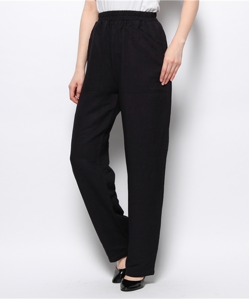 Kastane(カスタネ)の「【Kastane】綿麻イージーパンツ(その他パンツ・レディース・オフホワイト/ネイビー・FREE)」の2枚目の写真