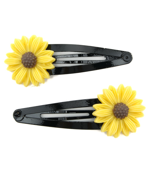 WEGO（ウィゴー）の「WEGO/フラワーヘアピン（その他ヘアアクセサリー・レディース・ホワイト/イエロー・FREE）」の2枚目の写真