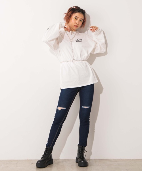 WEGO（ウィゴー）の「WEGO/チェーンハーネスベルト（ベルト・レディース・シルバー・FREE）」の6枚目の写真