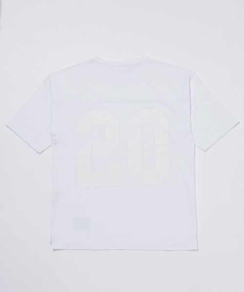 MONKEY TIME（モンキータイム）の「MT ∴ リバー メッシュ フットボールTEE ◆（Tシャツ/カットソー・メンズ・ホワイト/ブラック・LARGE/SMALL/MEDIUM/X-LARGE）」の12枚目の写真