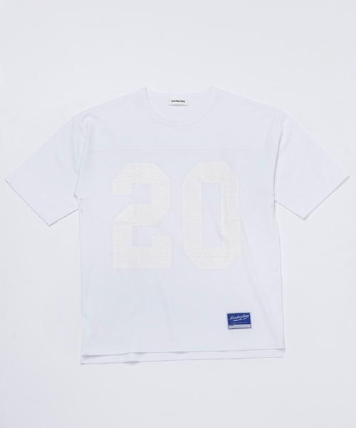 MONKEY TIME（モンキータイム）の「MT ∴ リバー メッシュ フットボールTEE ◆（Tシャツ/カットソー・メンズ・ホワイト/ブラック・LARGE/SMALL/MEDIUM/X-LARGE）」の10枚目の写真