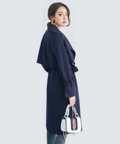 OSYAREVO(オシャレボ)の「トレンチコート ロング 3WAY レディース(トレンチコート・レディース・ブラック/ネイビー/カーキ/キャメル・SMALL/MEDIUM/LARGE)」の8枚目の写真