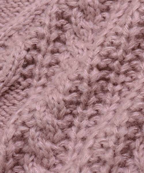 MAJESTIC LEGON（マジェスティックレゴン）の「ハートケーブルカーディガン（カーディガン/ボレロ・レディース・ブラウン/ベージュ/ピンク/アイボリー/ブルー・MEDIUM）」の13枚目の写真