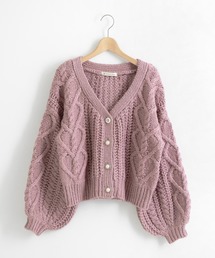 ハートケーブルカーディガン