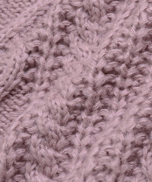 MAJESTIC LEGON（マジェスティックレゴン）の「ハートケーブルカーディガン（カーディガン/ボレロ・レディース・ブラウン/ベージュ/ピンク/アイボリー/ブルー・MEDIUM）」の10枚目の写真