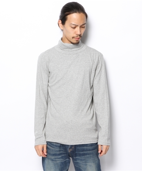 WEGO(ウィゴー)の「WEGO/フライスハイネックTシャツ(Tシャツ/カットソー・メンズ・ホワイト/ブラック/杢グレー・MEDIUM/LARGE)」の4枚目の写真