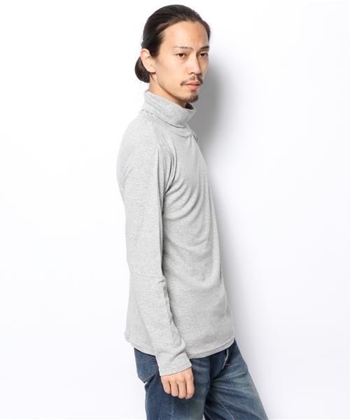 WEGO(ウィゴー)の「WEGO/フライスハイネックTシャツ(Tシャツ/カットソー・メンズ・ホワイト/ブラック/杢グレー・MEDIUM/LARGE)」の5枚目の写真