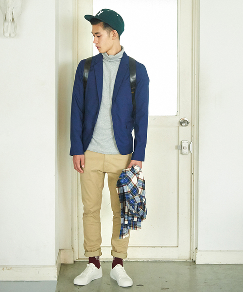 WEGO(ウィゴー)の「WEGO/フライスハイネックTシャツ(Tシャツ/カットソー・メンズ・ホワイト/ブラック/杢グレー・MEDIUM/LARGE)」の11枚目の写真