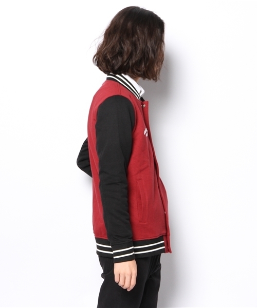 WEGO（ウィゴー）の「WEGO/ワッペンスウェットスタジャン（スタジャン・メンズ・ネイビー/キャメル/ワイン/ブラック/その他1・LARGE/MEDIUM）」の7枚目の写真