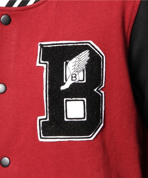 WEGO（ウィゴー）の「WEGO/ワッペンスウェットスタジャン（スタジャン・メンズ・ネイビー/キャメル/ワイン/ブラック/その他1・LARGE/MEDIUM）」の12枚目の写真