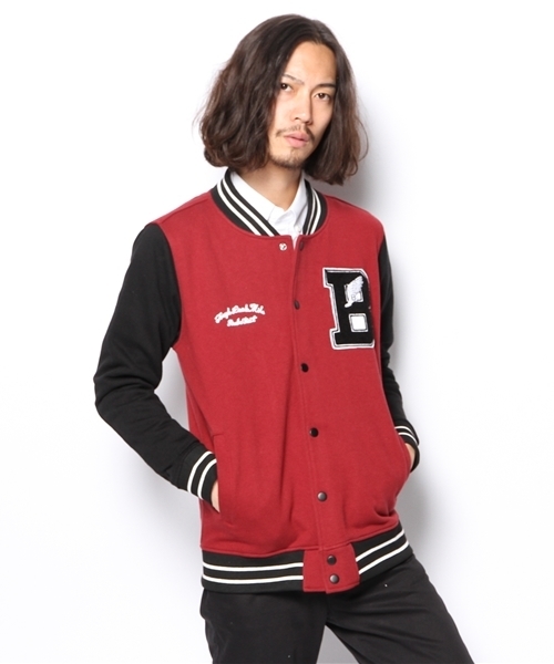 WEGO（ウィゴー）の「WEGO/ワッペンスウェットスタジャン（スタジャン・メンズ・ネイビー/キャメル/ワイン/ブラック/その他1・LARGE/MEDIUM）」の21枚目の写真