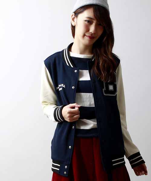 WEGO（ウィゴー）の「WEGO/ワッペンスウェットスタジャン（スタジャン・メンズ・ネイビー/キャメル/ワイン/ブラック/その他1・LARGE/MEDIUM）」の18枚目の写真