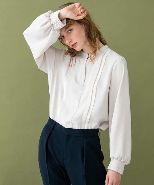 UNITED TOKYO(ユナイテッドトウキョウ)の「ダブルタックボリュームスリーブ ブラウス(シャツ/ブラウス・レディース・アイボリー/ライトグリーン/ピンク/ブラック・0)」の12枚目の写真