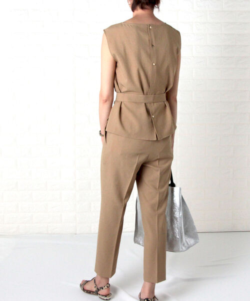 NOLLEY’S Sophi（ノーリーズソフィ）の「SYツイルパンツ（その他パンツ・レディース・ブラック/キャメル/ネイビー/グレイッシュベージュ・36/38/34/40）」の5枚目の写真