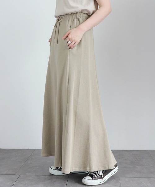 AMERICAN HOLIC(アメリカンホリック)の「ミニ裏毛リラックスマキシスカート① 〇*(スカート・レディース・チャコールグレー/グレイッシュベージュ・FREE)」の7枚目の写真