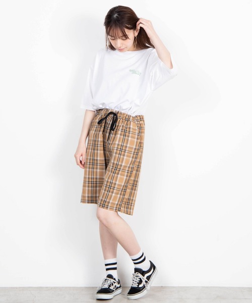 WEGO（ウィゴー）の「WEGO/チェックハーフパンツ（その他パンツ・レディース・ベージュ系その他2・FREE）」の5枚目の写真