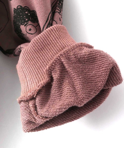 MAKE YOUR DAY(メイクユアデイ)の「いろんな顔総柄裏毛トレーナー■80~140cm(スウェット・キッズ・ベージュ/パープル/カーキ・90/100/110/120/80/130/140)」の17枚目の写真