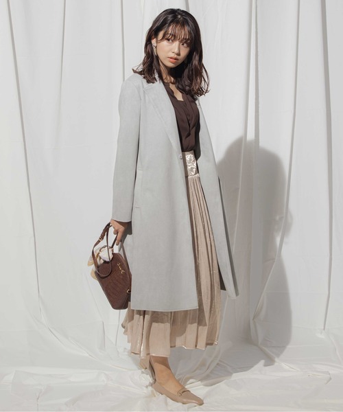 12Twelve Agenda(トゥエルブ アジェンダ)の「ワイドウエストシャイニーワッシャーロングスカート(スカート・レディース・ベージュ/ボルドー/ブルーグリーン・M)」の13枚目の写真